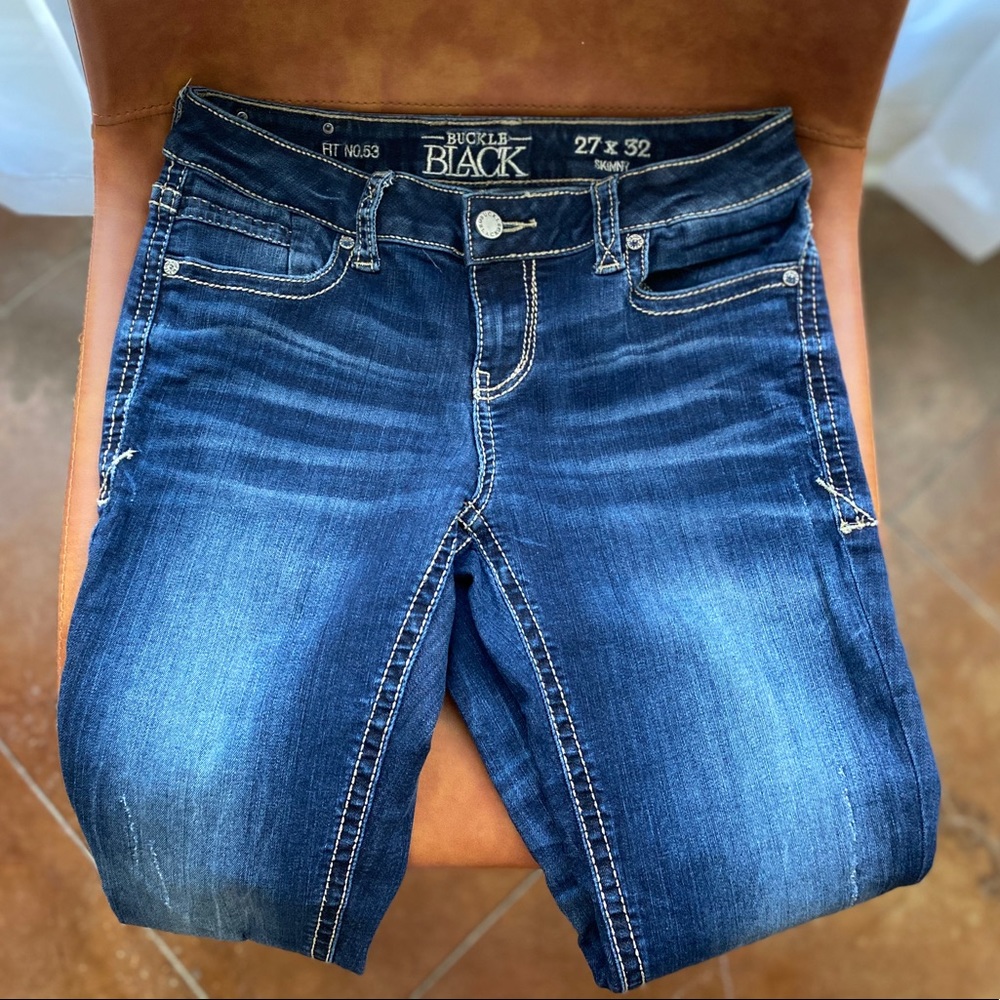 Buckle Black Skinny Jeans